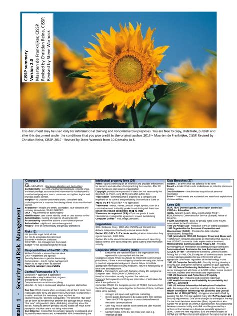 uv; vl. . Cissp sunflower pdf version 1